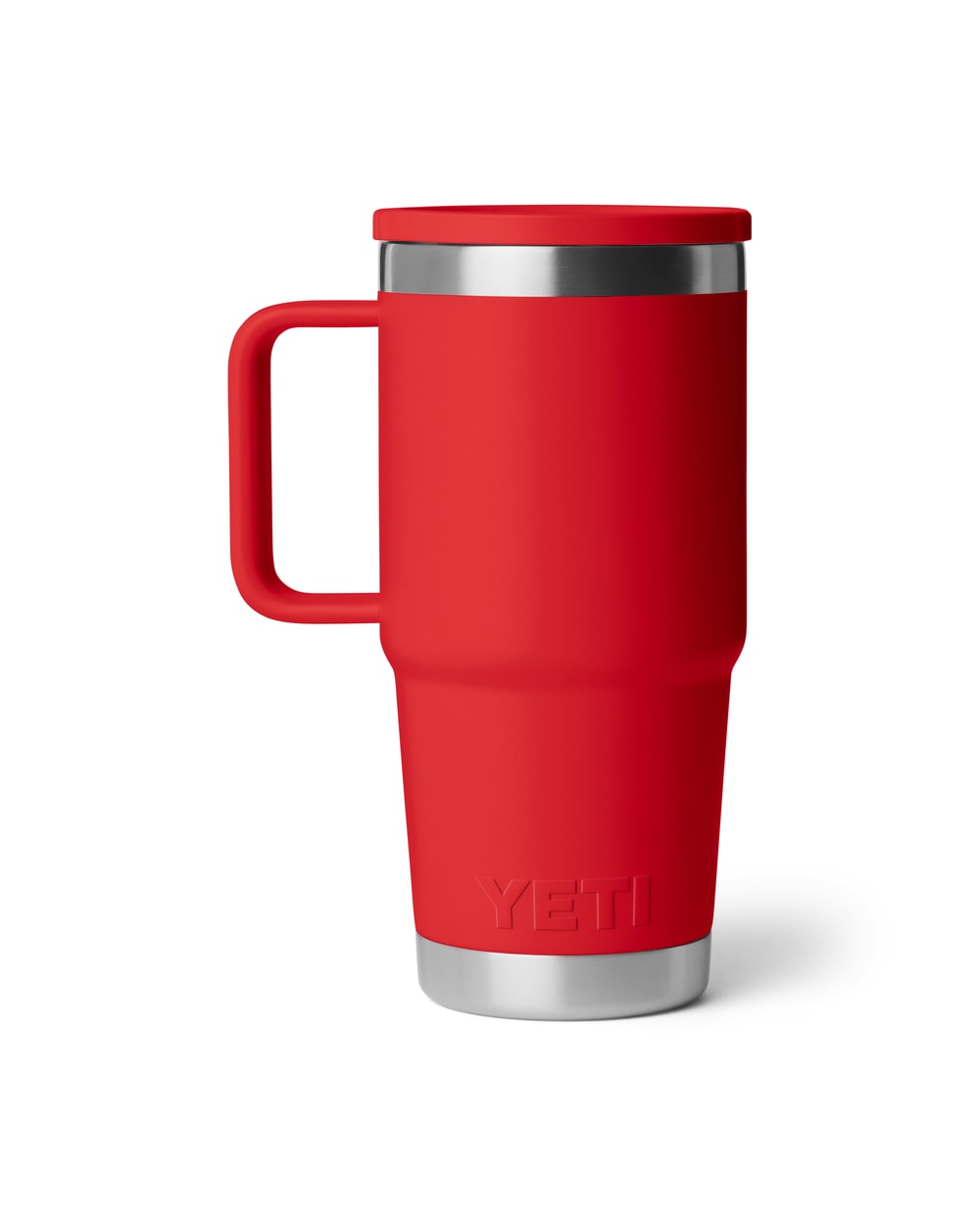 Yeti Rambler 20oz Travel Mug 2.0 With Stronghold Lid - Rescue Red, back view
