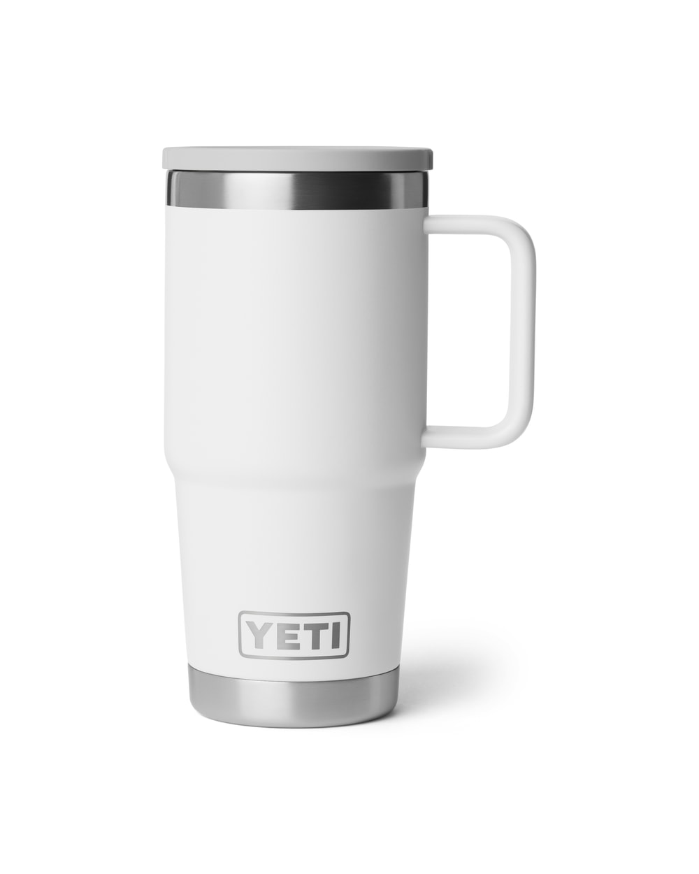 Yeti Rambler 20oz Travel Mug 2.0 With Stronghold Lid - White, front view