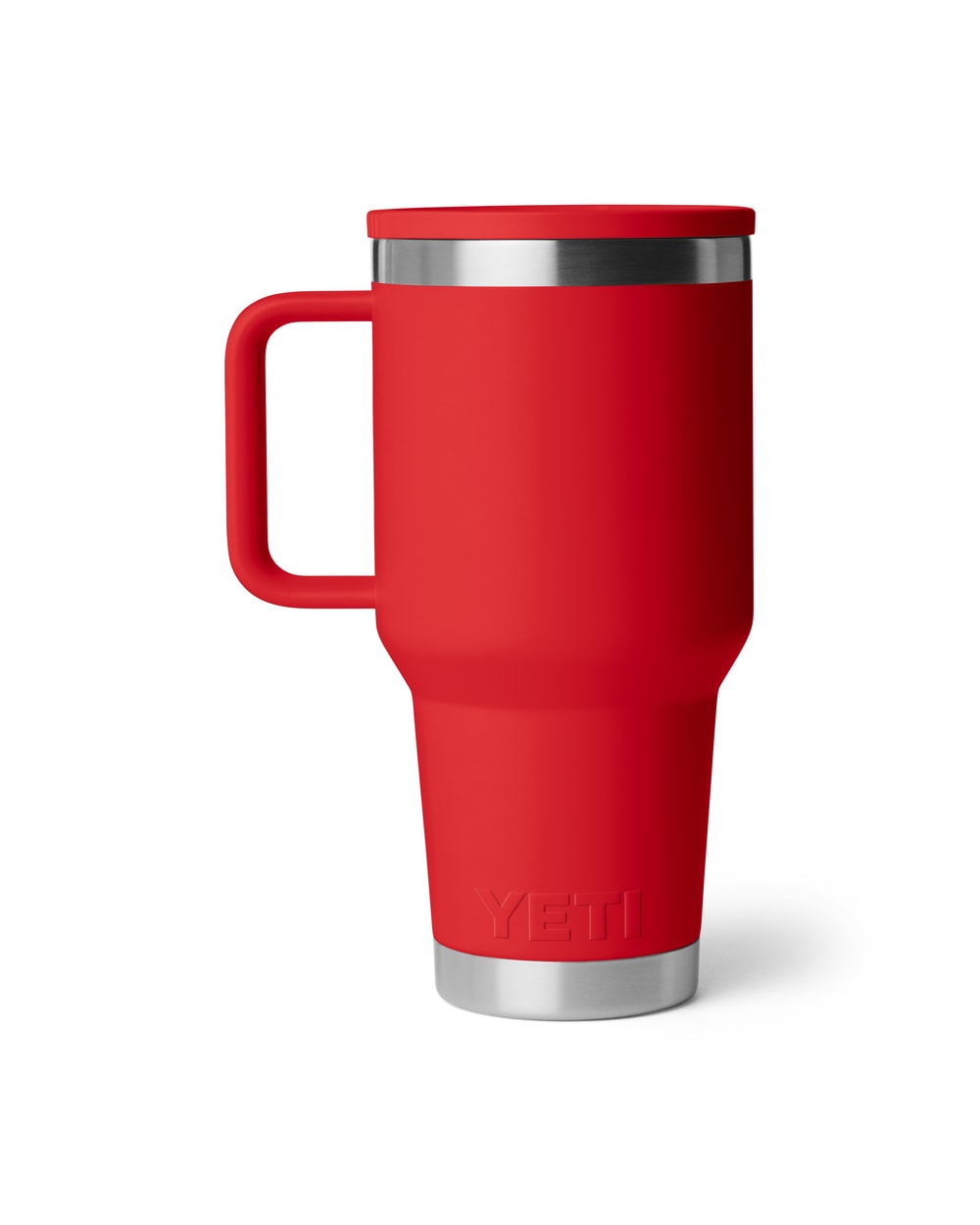 Yeti Rambler 30oz Travel Mug 2.0 With Stronghold Lid - Rescue Red, back view