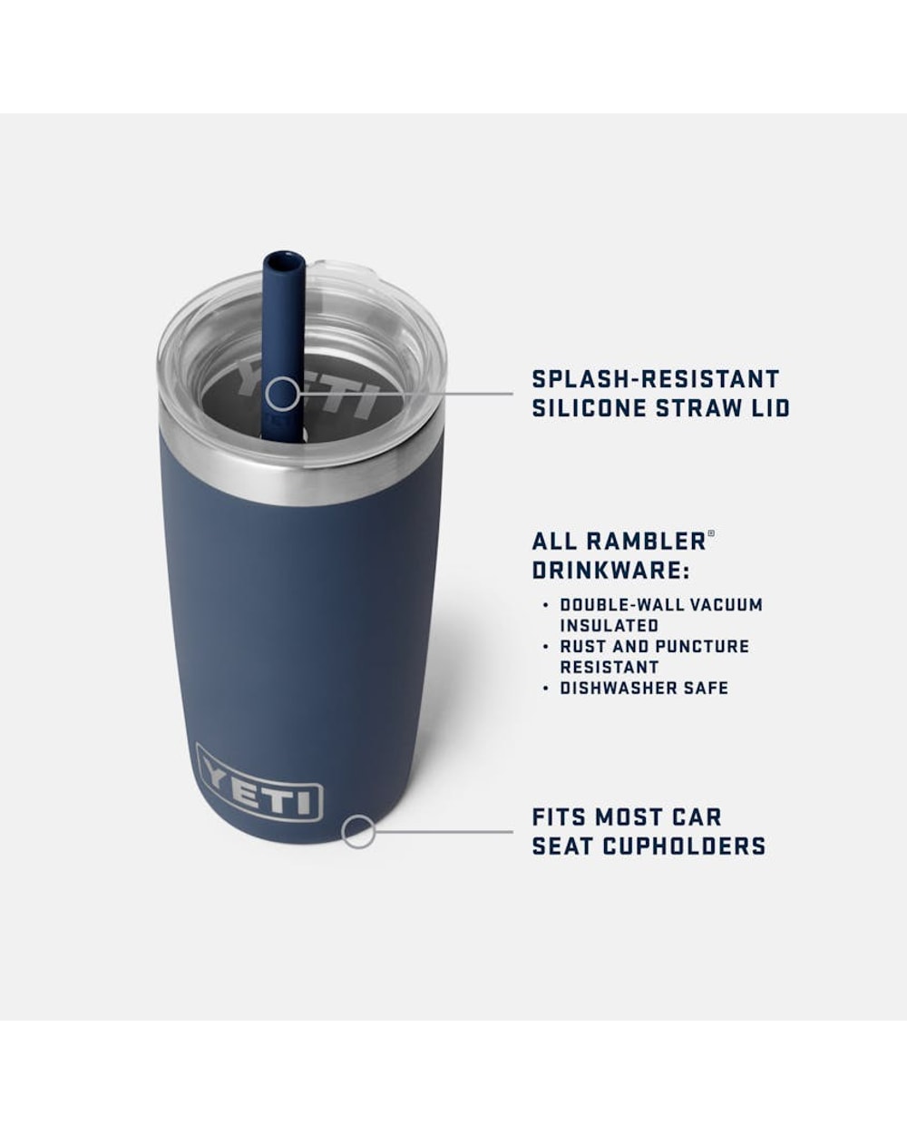 Yeti Rambler Jr. 10oz Tumbler With Silicone Straw Lid