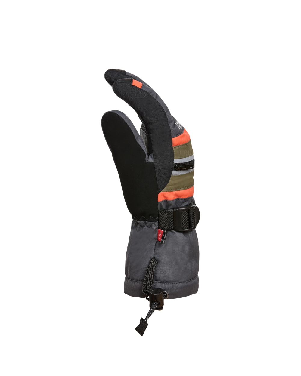 Kombi Yolo Primaloft Glove - CHARCOAL WITH FERN AND KOMBI RED