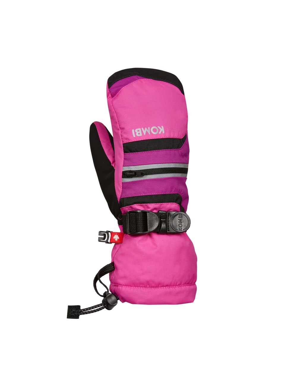 Kombi Yolo Youth Primaloft Mitt - FUCHSIA FEDORA WITH MICRO CHIP AND ORCHID PETAL - front