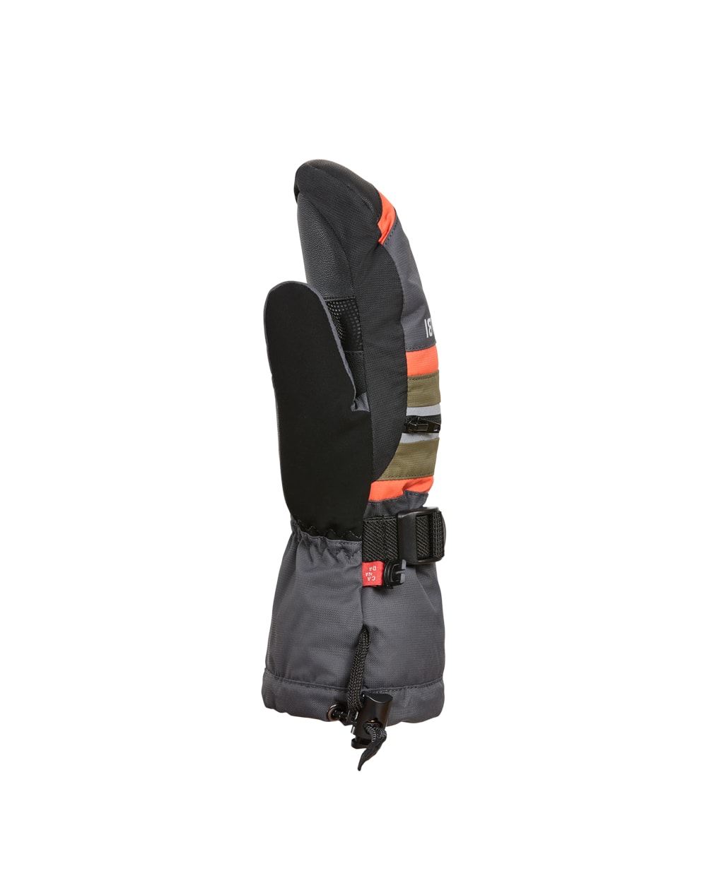 Kombi Yolo Youth Primaloft Mitt - CHARCOAL WITH FERN AND KOMBI RED