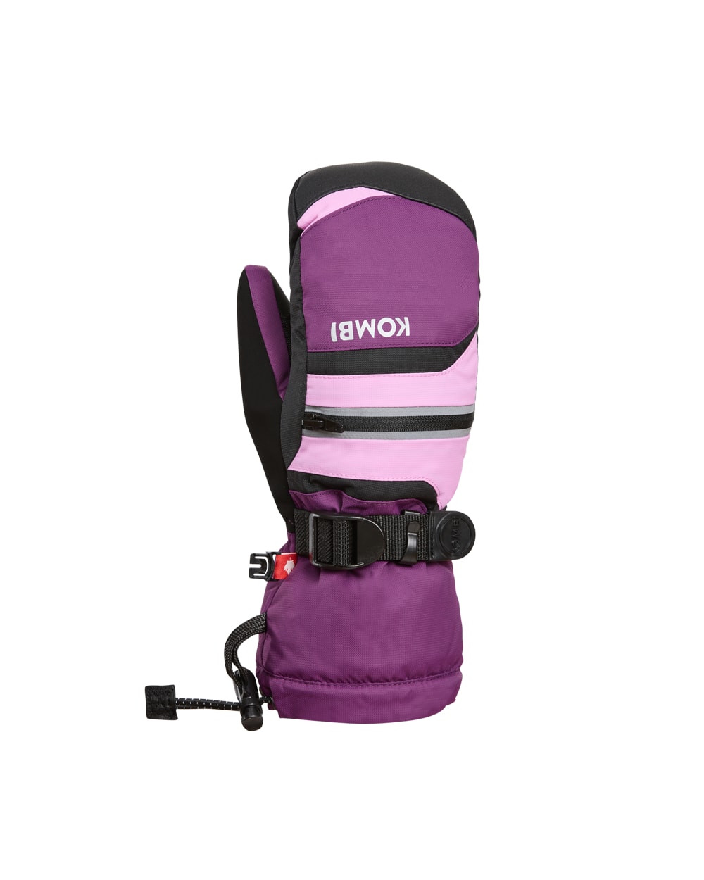 Kombi Yolo Youth Primaloft Mitt - ORCHID PETAL WITH LUXURY PURPLE AND BLACK - front