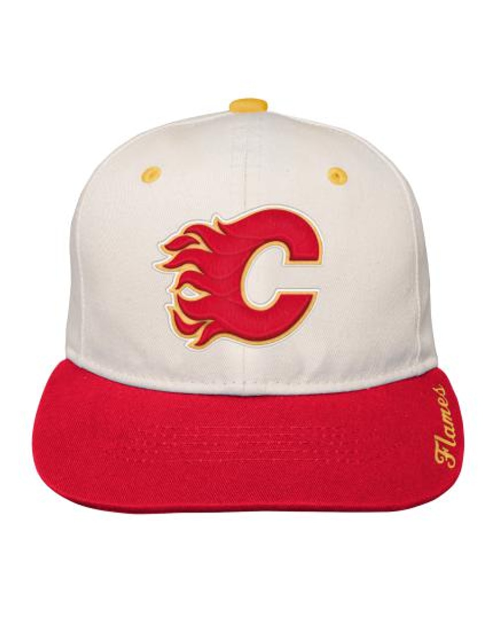Youth Bone Crown Deadstock Flat Brim - Calgary Flames