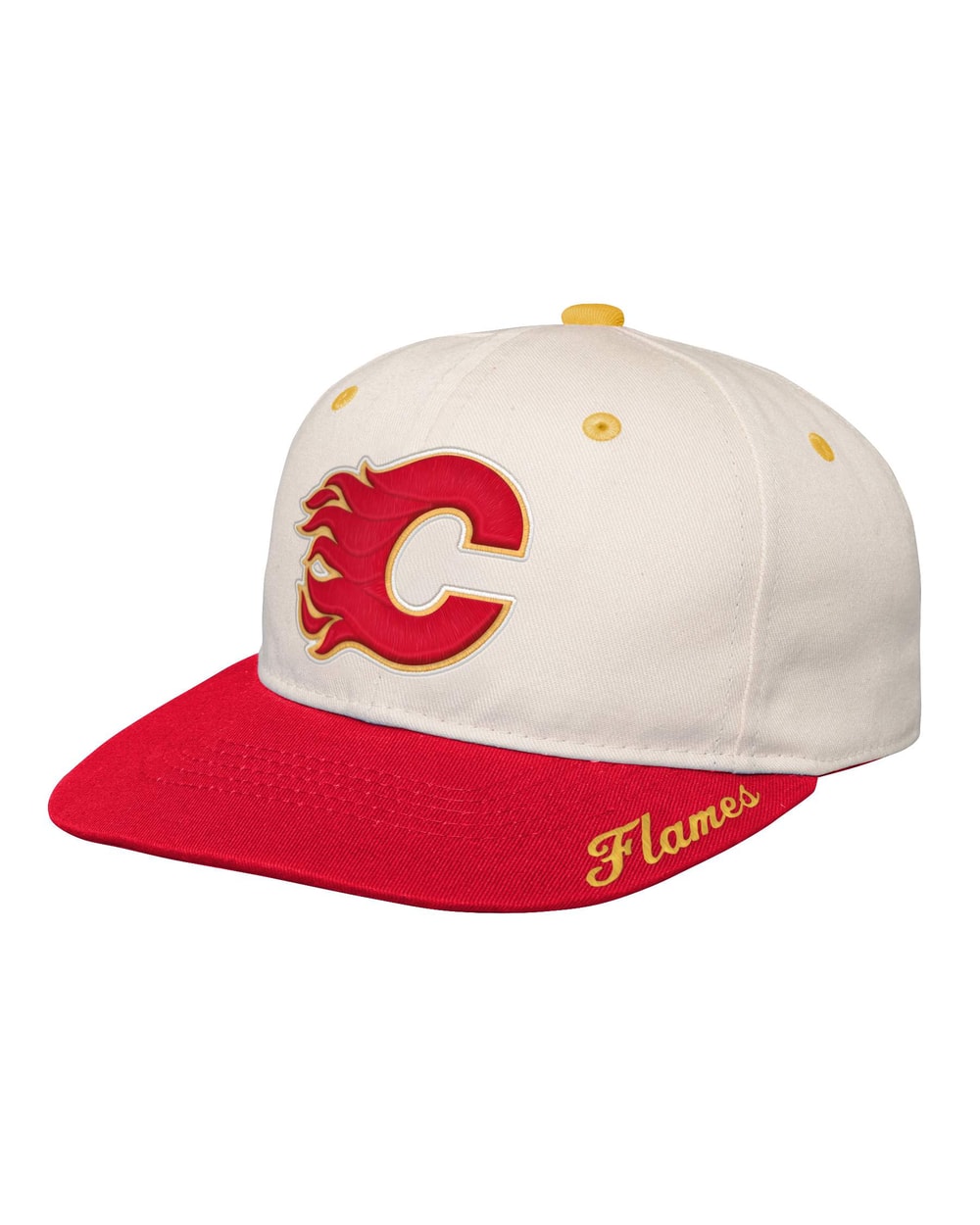 Youth Bone Crown Deadstock Flat Brim - Calgary Flames
