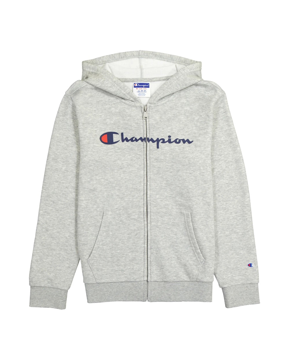 Champion Youth Classic Script Logo Powerblend Full-Zip Hoodie