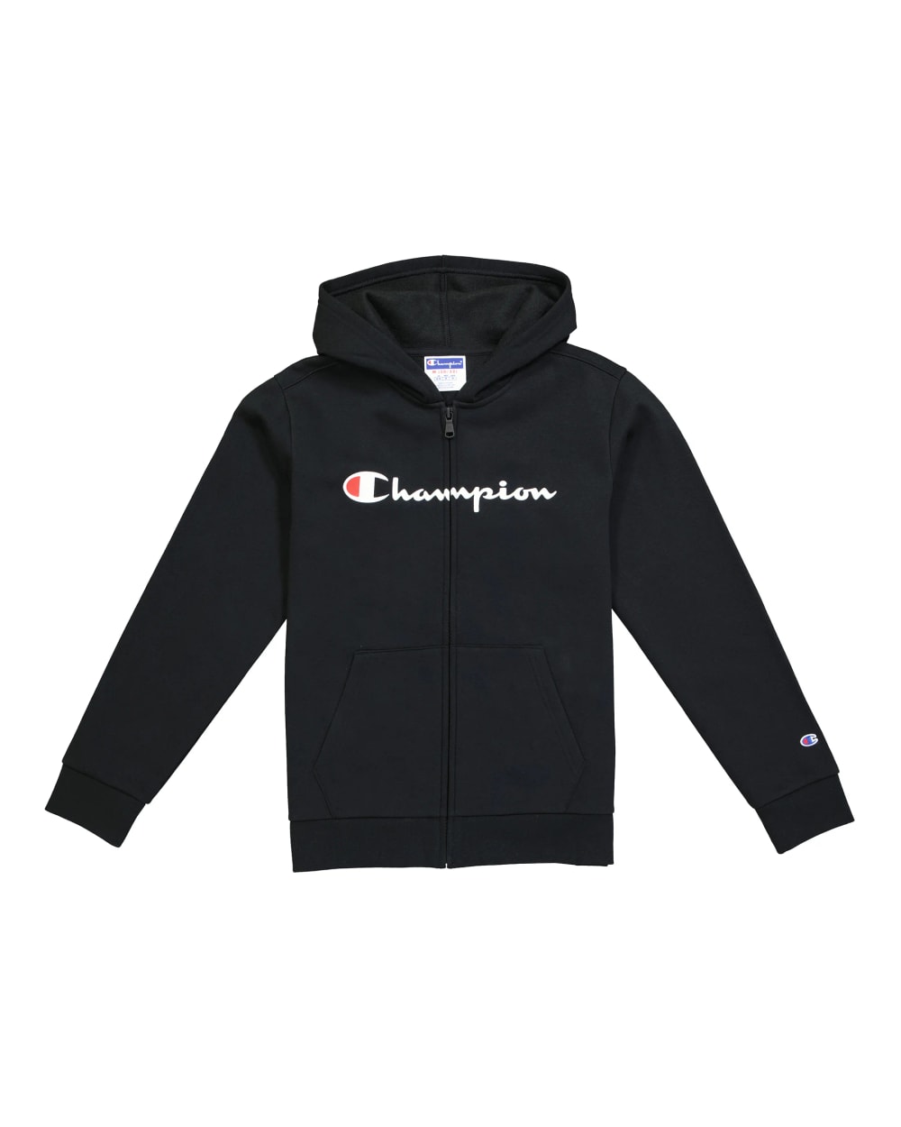 Champion Youth Classic Script Logo Powerblend Full-Zip Hoodie
