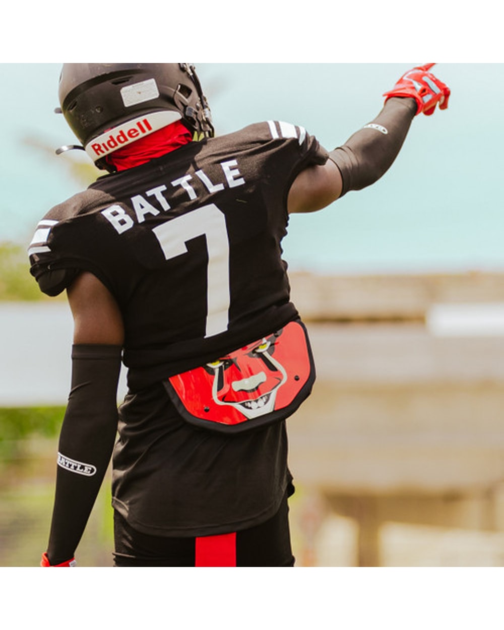 Battle Youth "Clown23" Chrome Football Back Plate