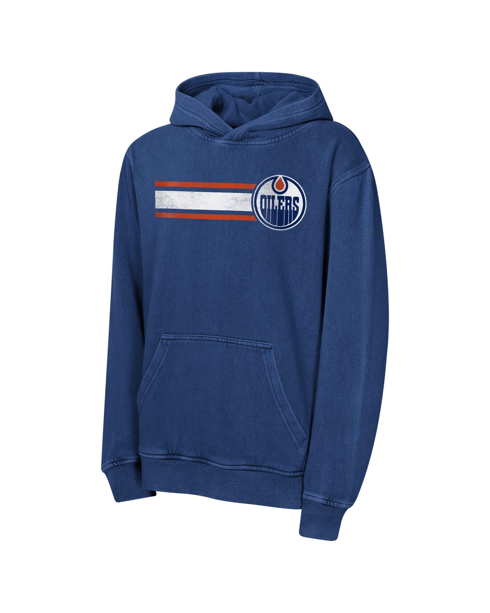 Youth Edmonton Oilers Cross Fade Pigment Dyed Pullover Hoodie