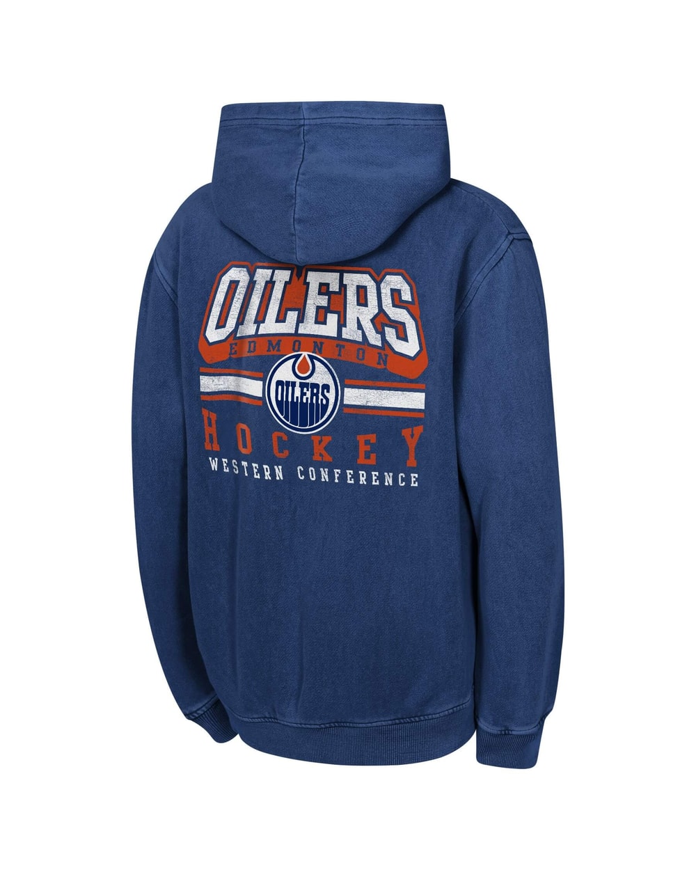 Youth Edmonton Oilers Cross Fade Pigment Dyed Pullover Hoodie