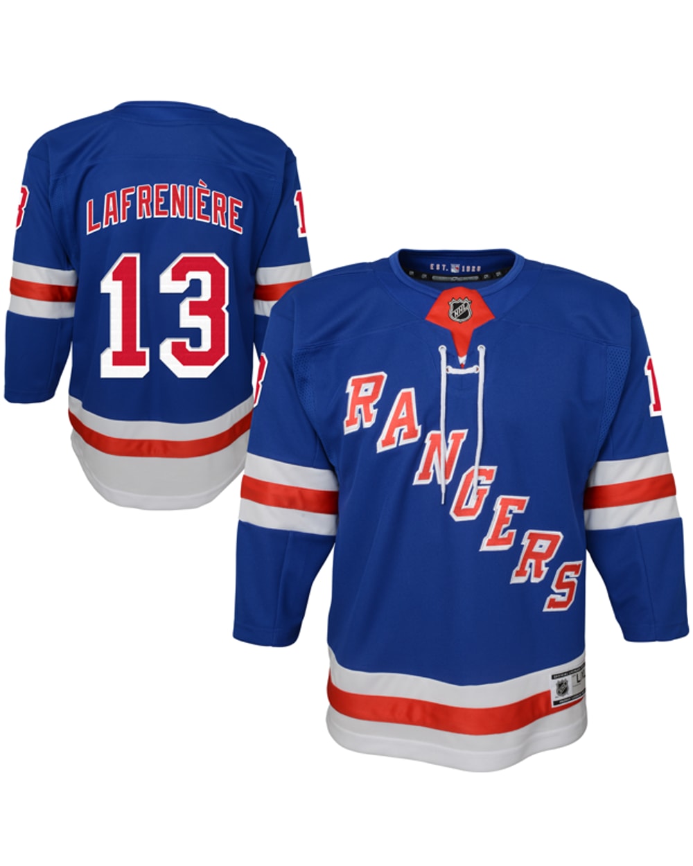 Outerstuff Junior Alexis Lafrenière New York Rangers Home Replica Player Jersey