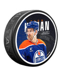 Mustang Zach Hyman Edmonton Oilers Textured Centerfold Puck