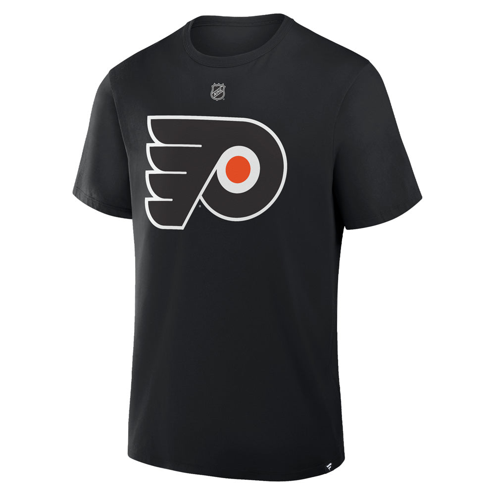 Fanatics Philadelphia Flyers Authentic Stack T-Shirt - Zegras - BLACK, front view
