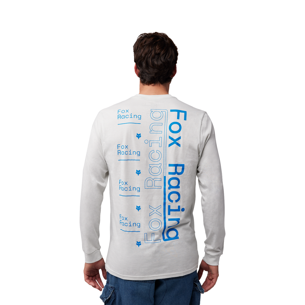 Fox Race Spec Long Sleeve Premium Tee Light Grey detail