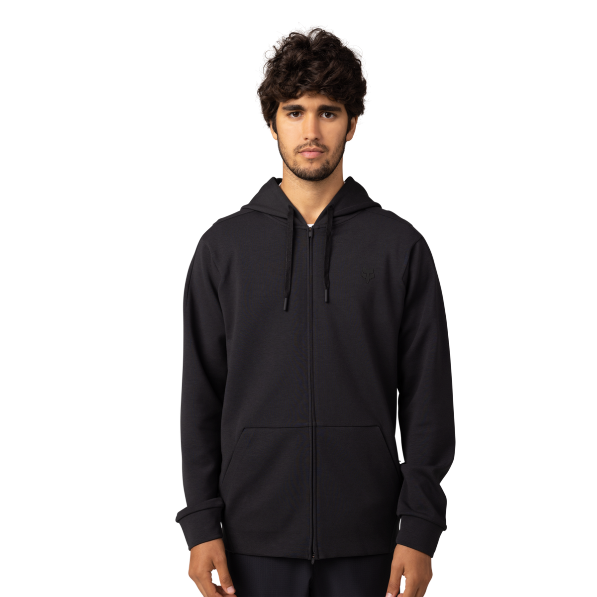 Fox Rise Zip Hoodie Black front