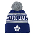 Outerstuff Youth Toronto Maple Leafs Jacquard Knit Cuffed Toque with Pom