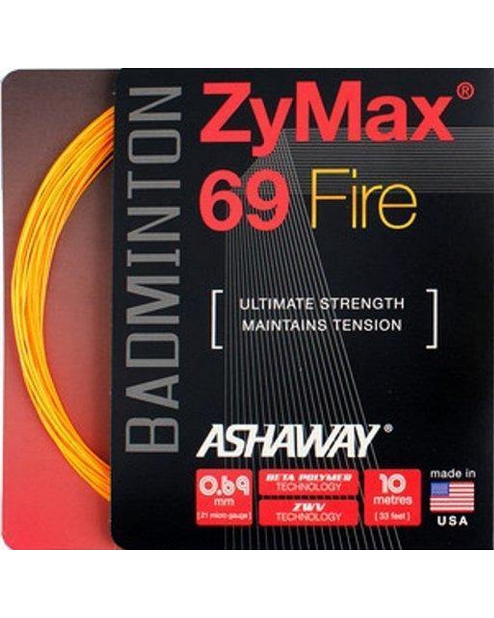 ZyMax 69 Fire Badminton String Set 10m