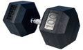 Rubber Hex Dumbbell - 100lbs