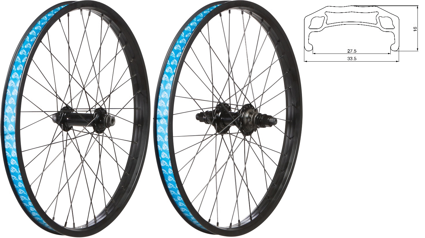 49North 20” BMX Sealed Bearing Rear Wheel (9T Driver/Nutted)