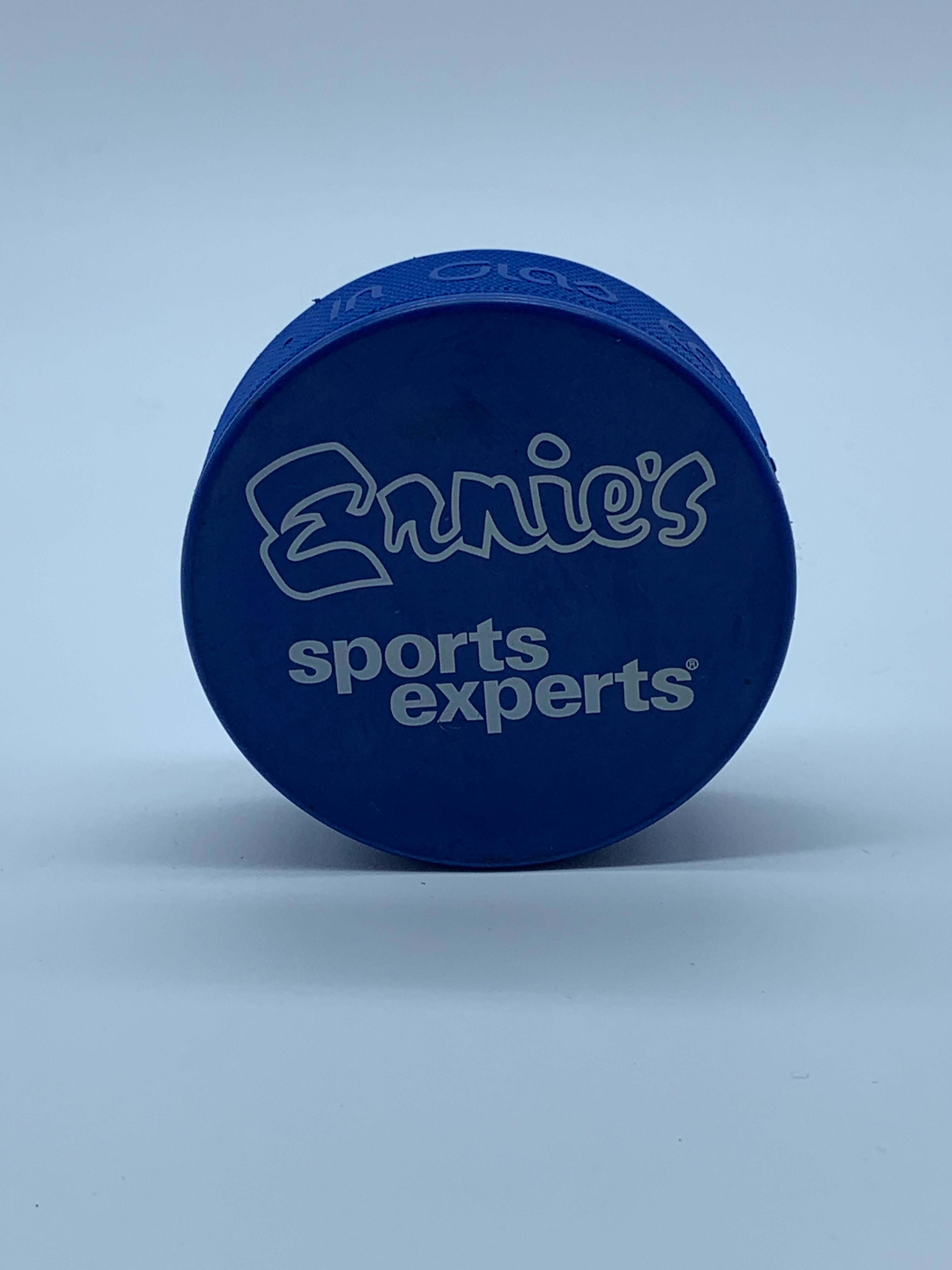 Ernies Sports Experts Branded 4oz Blue Puck