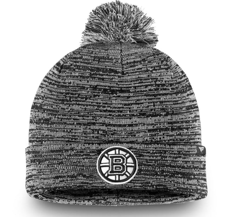 CUFF TOQUE WITH POM BLACK AND WHITE