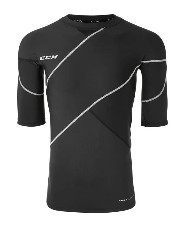 CCM Hockey Integrated Neck Guard Long Sleeve Compression Top, Youth,  Assorted Sizes