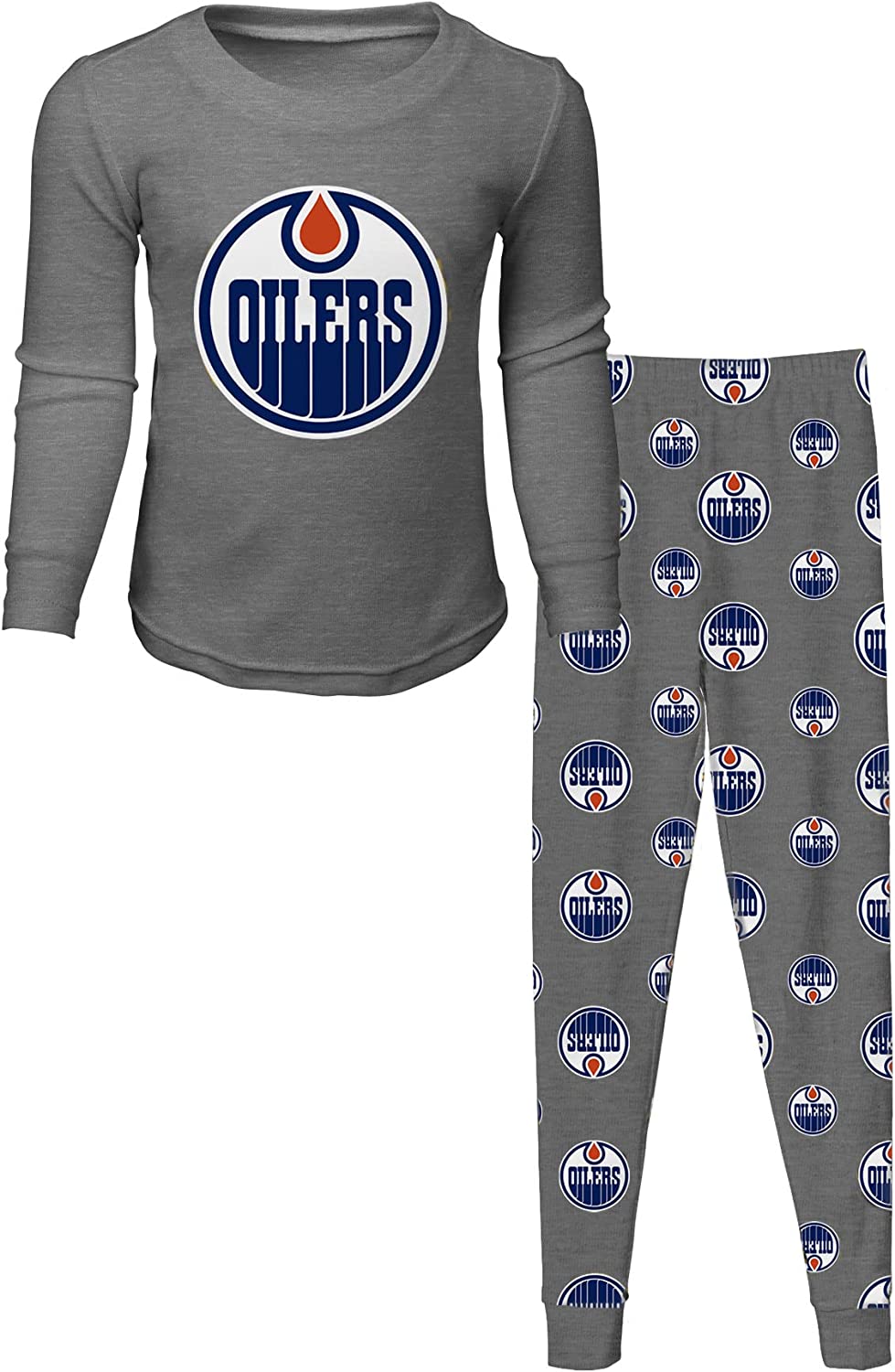 Child NHL Long Sleeve T-shirt & Pant Sleep Set - Edmonton Oilers
