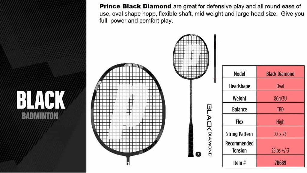 Black Diamond Badminton Racquet
