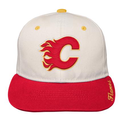 Youth Bone Crown Deadstock Flat Brim - Calgary Flames
