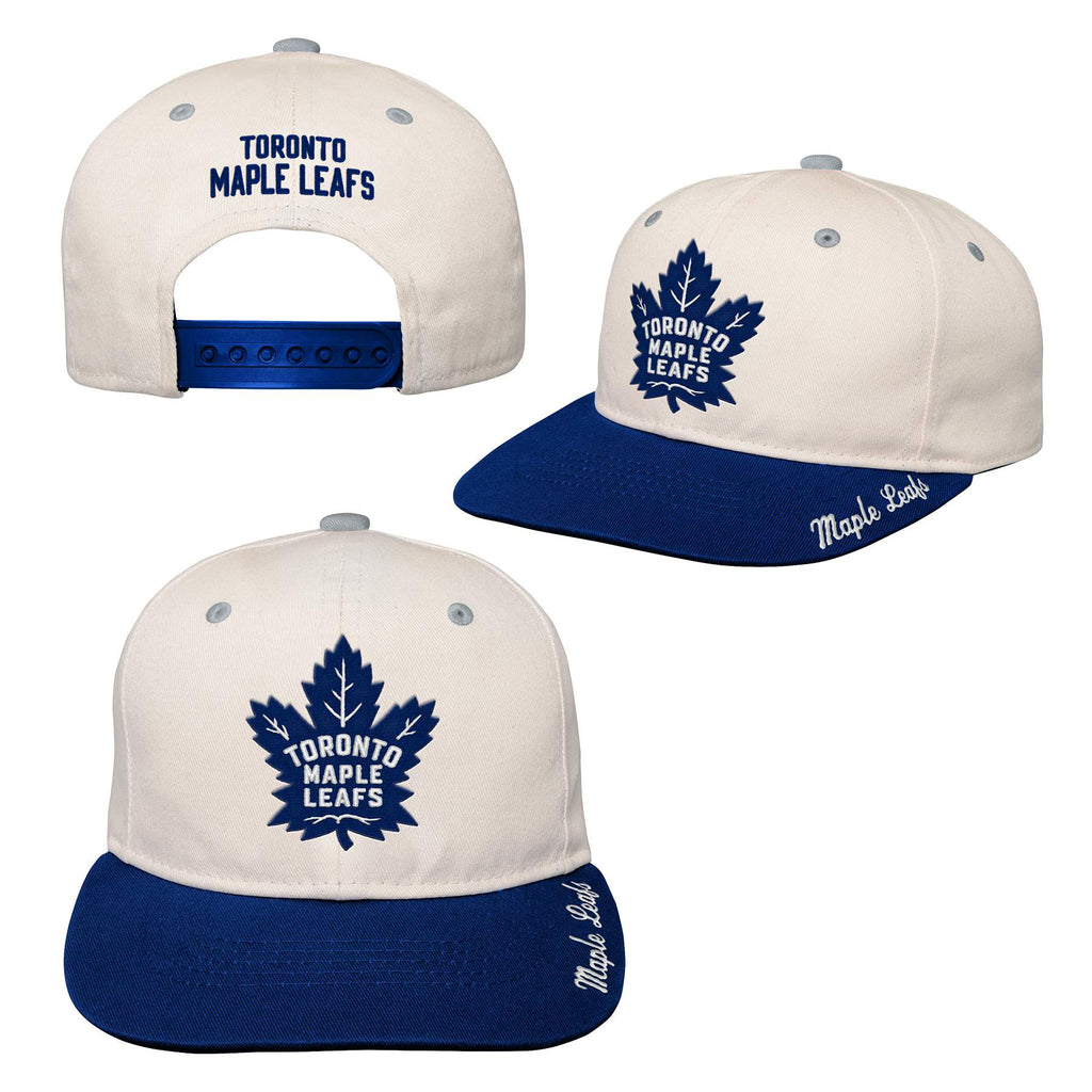Youth Bone Crown Deadstock Flat Brim - Toronto Maple Leafs