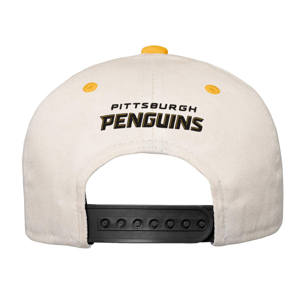 Youth Bone Crown Deadstock Flat Brim - Pittsburgh Penguins