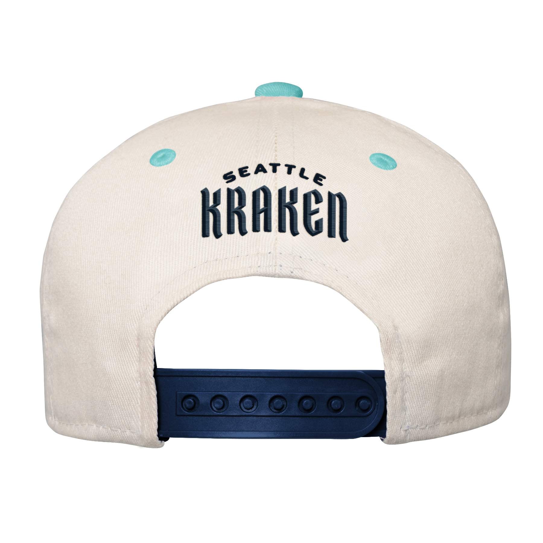 Youth Bone Crown Deadstock Flat Brim - Seattle Kraken