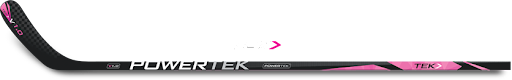 Powertek V1.0 42" Youth Hockey Stick- Pink