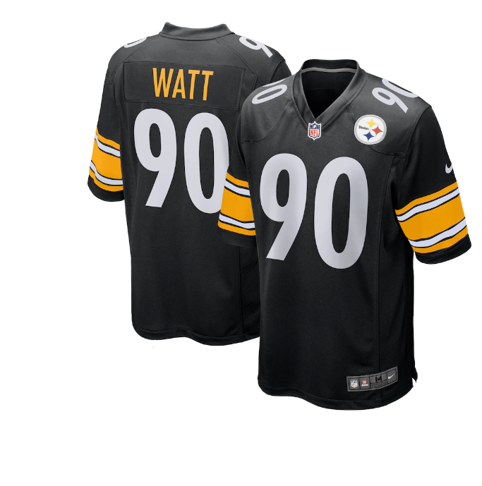 Men's Nike T.j. Watt Black Pittsburgh Steelers Game Team Jersey Size: Small