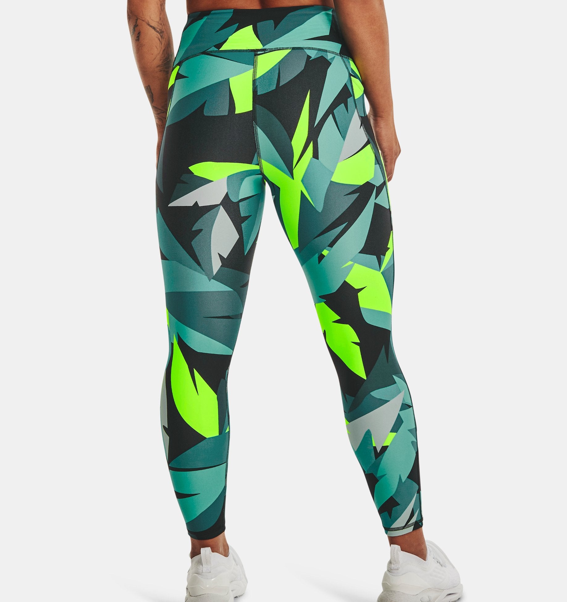 Women's HeatGear No-Slip Waistband Printed Ankle Leggings