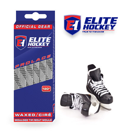Elite Hockey Silver Wax Hockey Laces