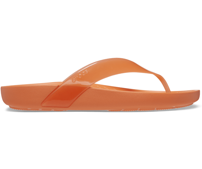 Crocs Splash Glossy Flip Women's Sandal- Persimmon