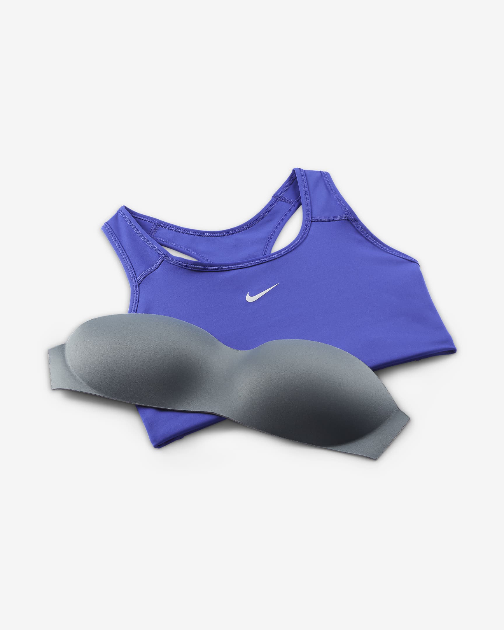 Blue Nike Womens Swoosh Medium Support 1 Piece Pad Sports Bra
