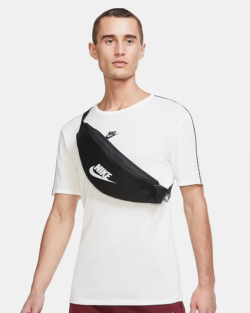 Nike Heritage 3L Waist Bag Black Black White